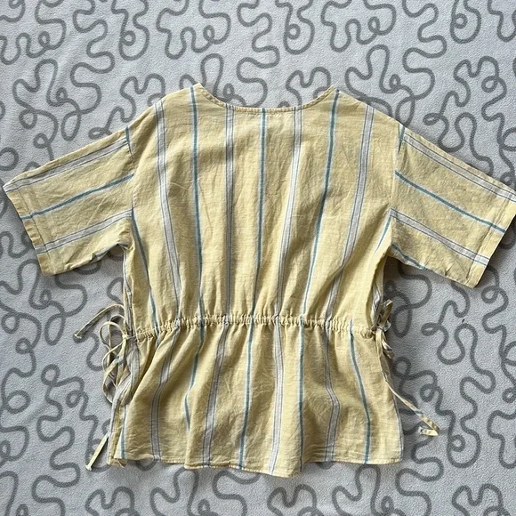 Madewell Drawstring-Waist Shirt in Atlantic Stripe - Picture 4 of 9